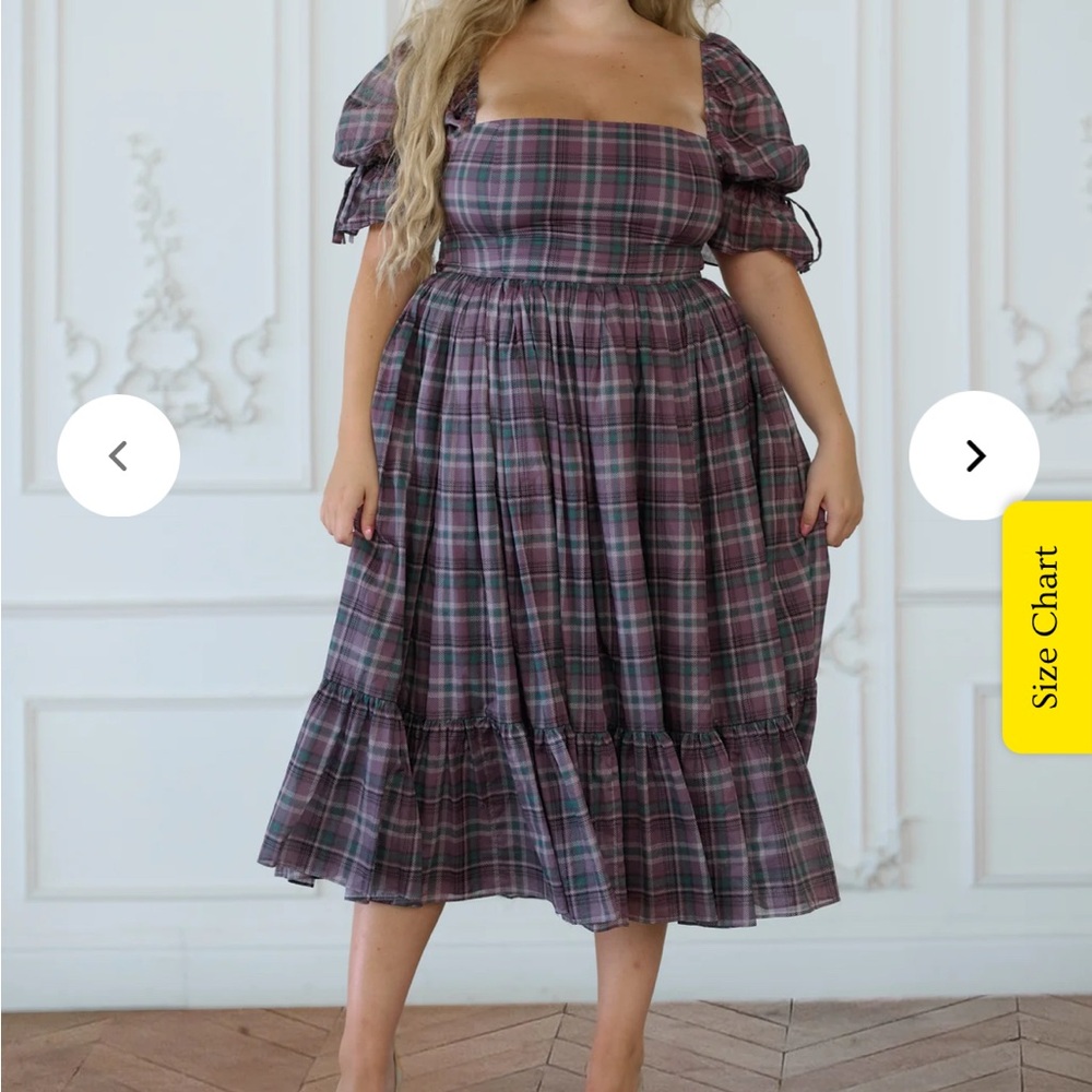 Selkie New Plaid Grunge Market Dress - Picture 3 of 6